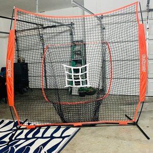 7x7 ft Baseball & Softball Practice Hitting & Pitching Net with Bow Type Frame